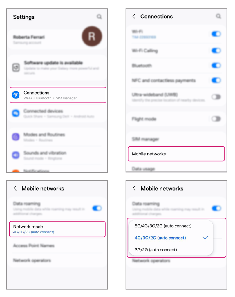 SIM 5G andorid check