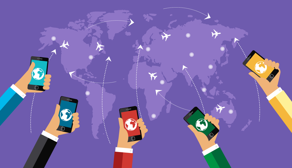 roaming internazionale - mappa mondo