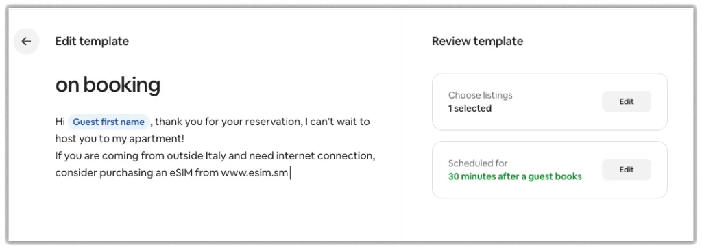 airbnb templates